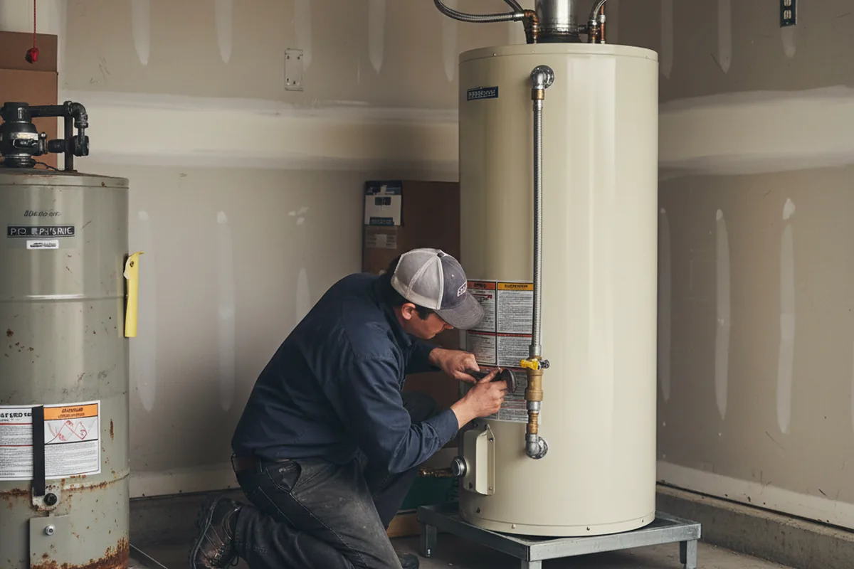Water heater and shutoff valve replacement in Eureka